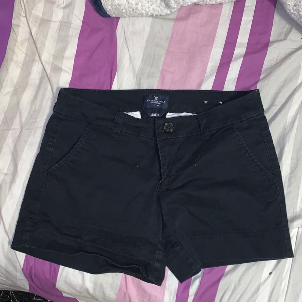 Black American Eagle Jean Shorts